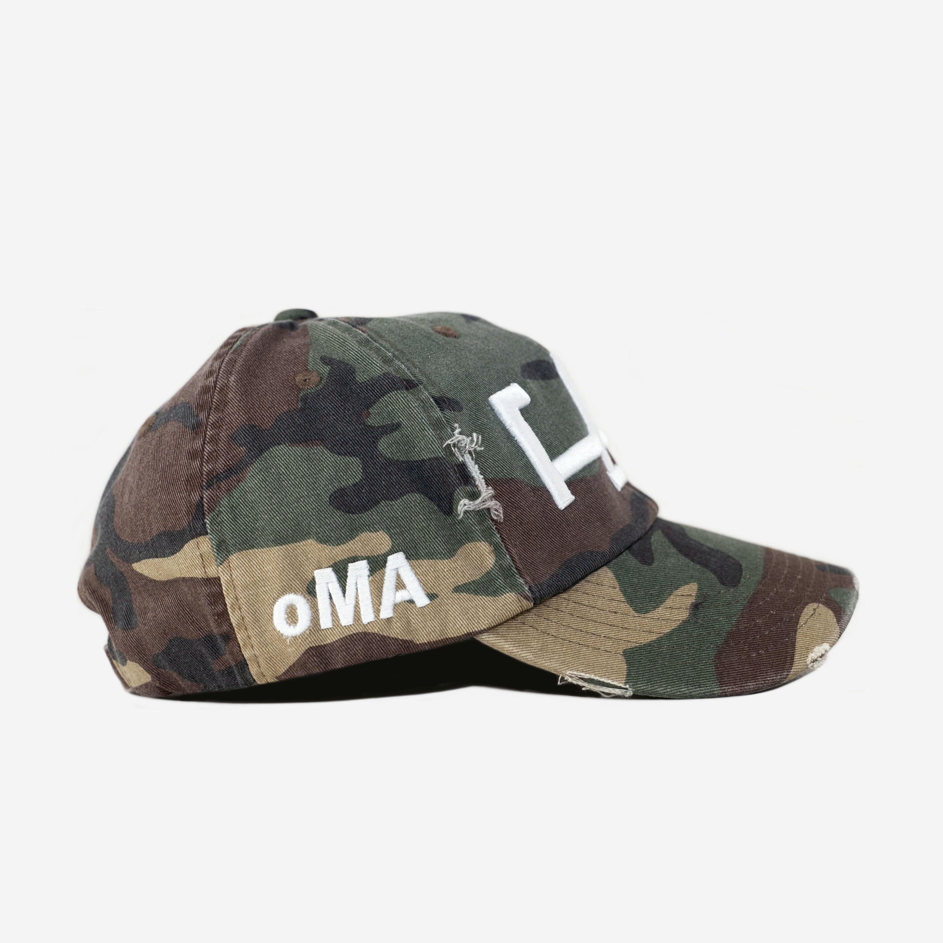 LoS ANGELES DISTRESSED HAT (ARMY CAMo)