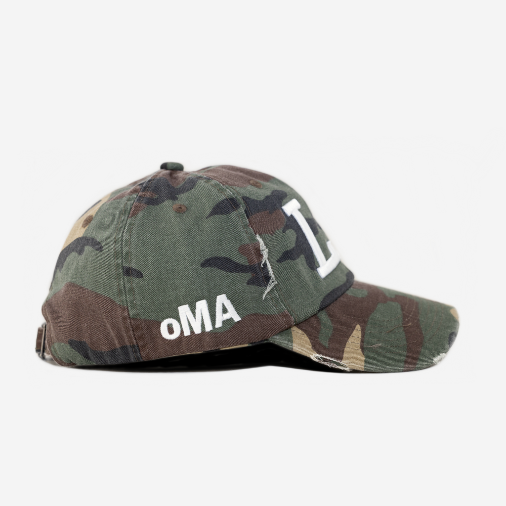 LoS ANGELES DISTRESSED HAT (ARMY CAMo)