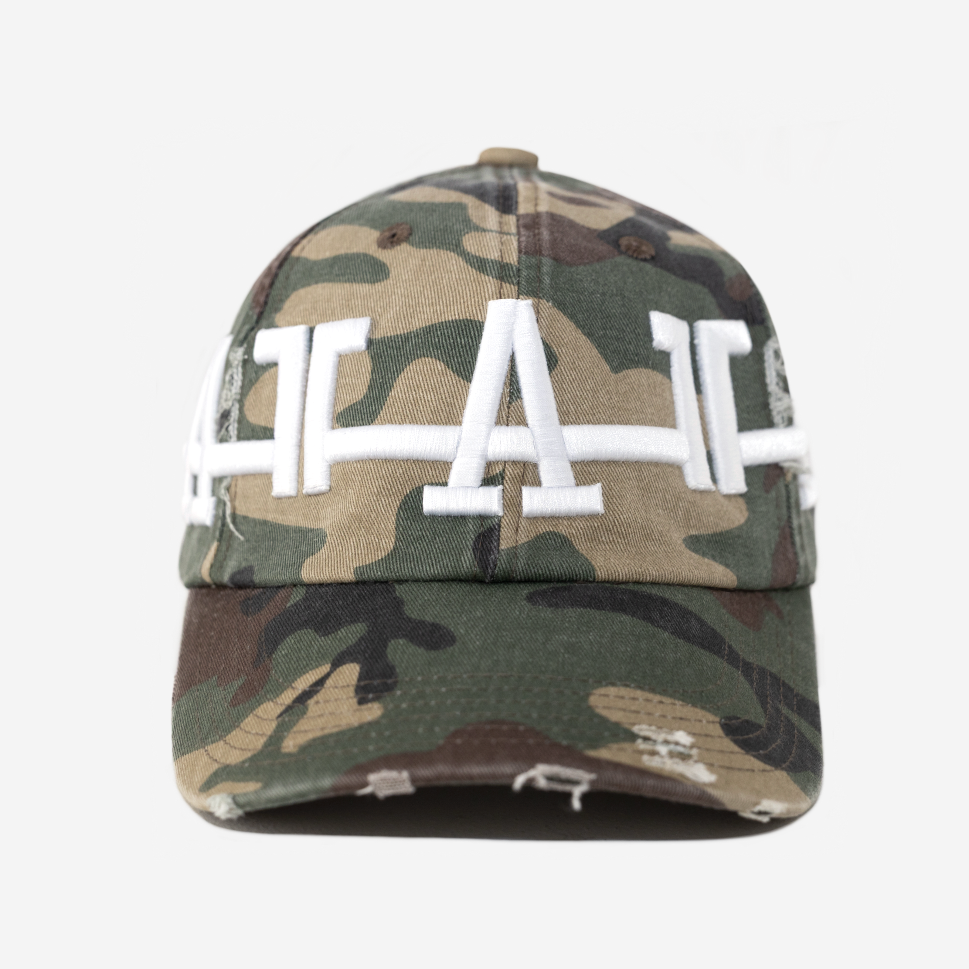 LoS ANGELES CROWN DISTRESSED HAT (ARMY CAMo)