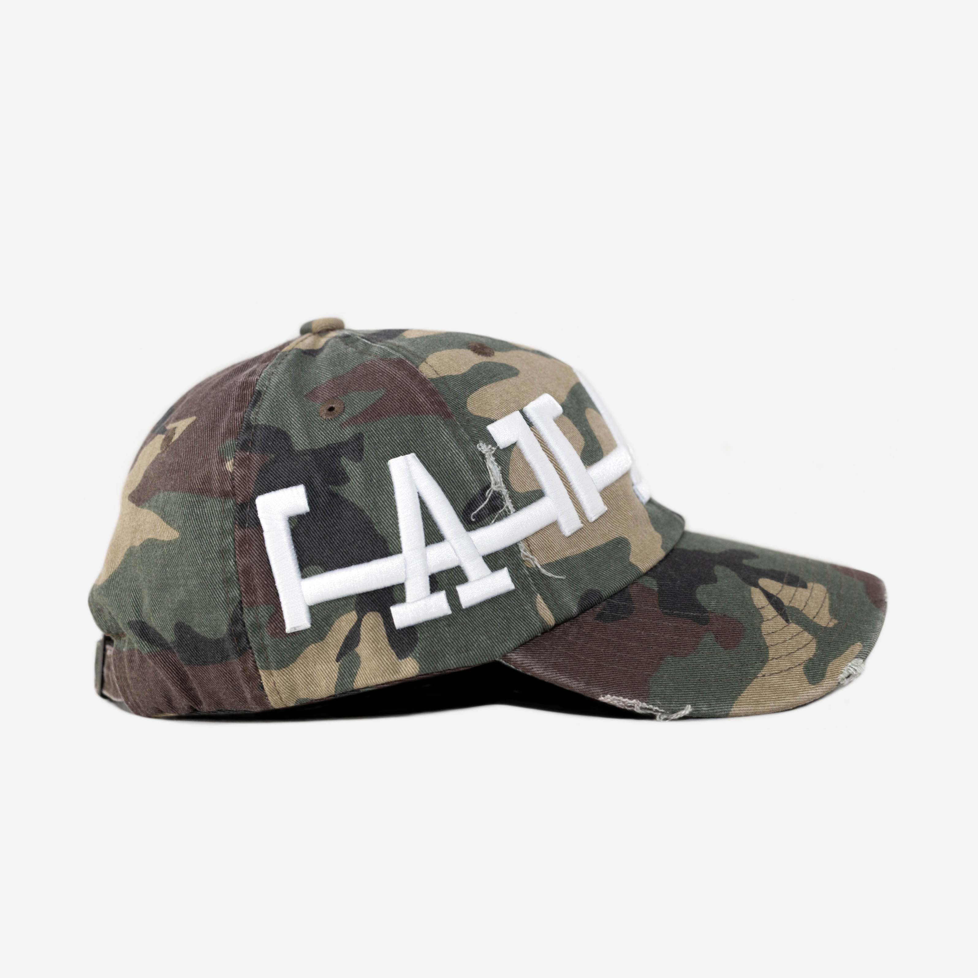 LoS ANGELES CROWN DISTRESSED HAT (ARMY CAMo)