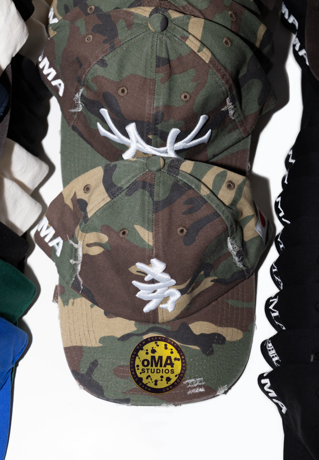 NEW YoRK DISTRESSED HAT (ARMY CAMo)