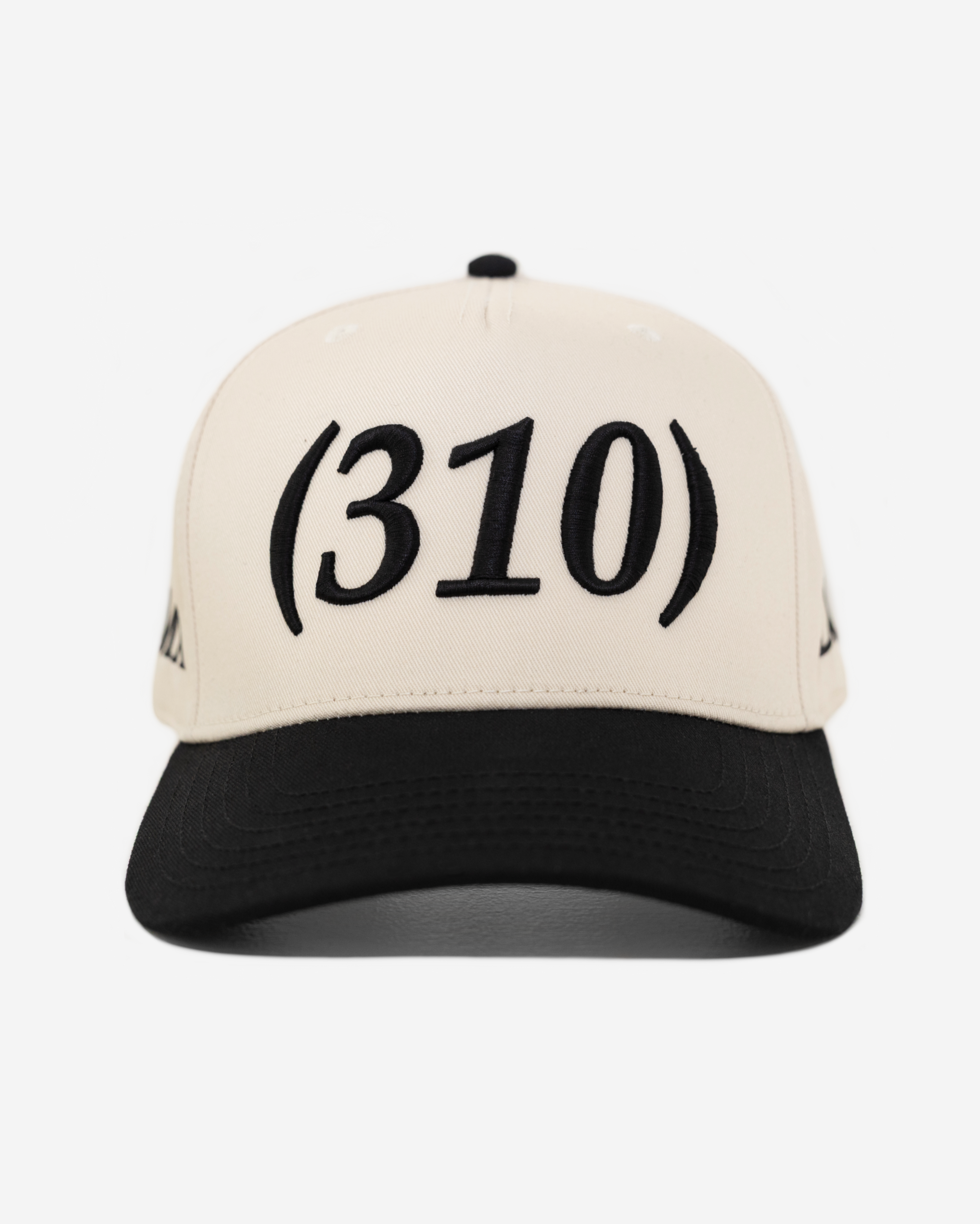 LoS ANGELES AREA CoDE HAT (CREAM/BLK)