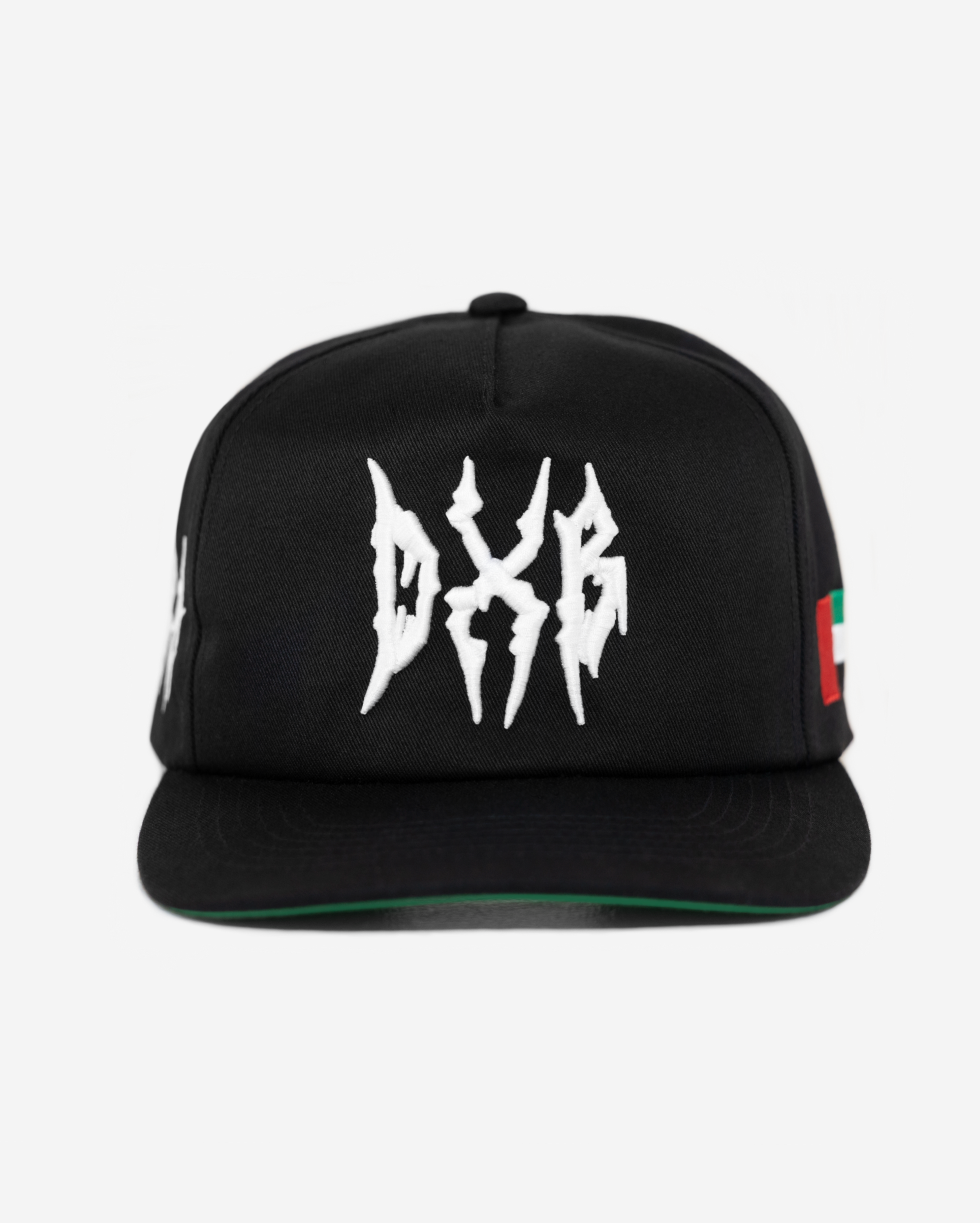 DUBAI GLITCH HAT (GREEN BRIM)