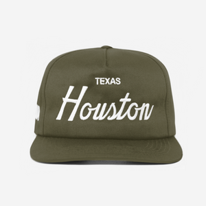 HoUSToN, TEXAS THRoWBACK HAT (ARMY GREEN)