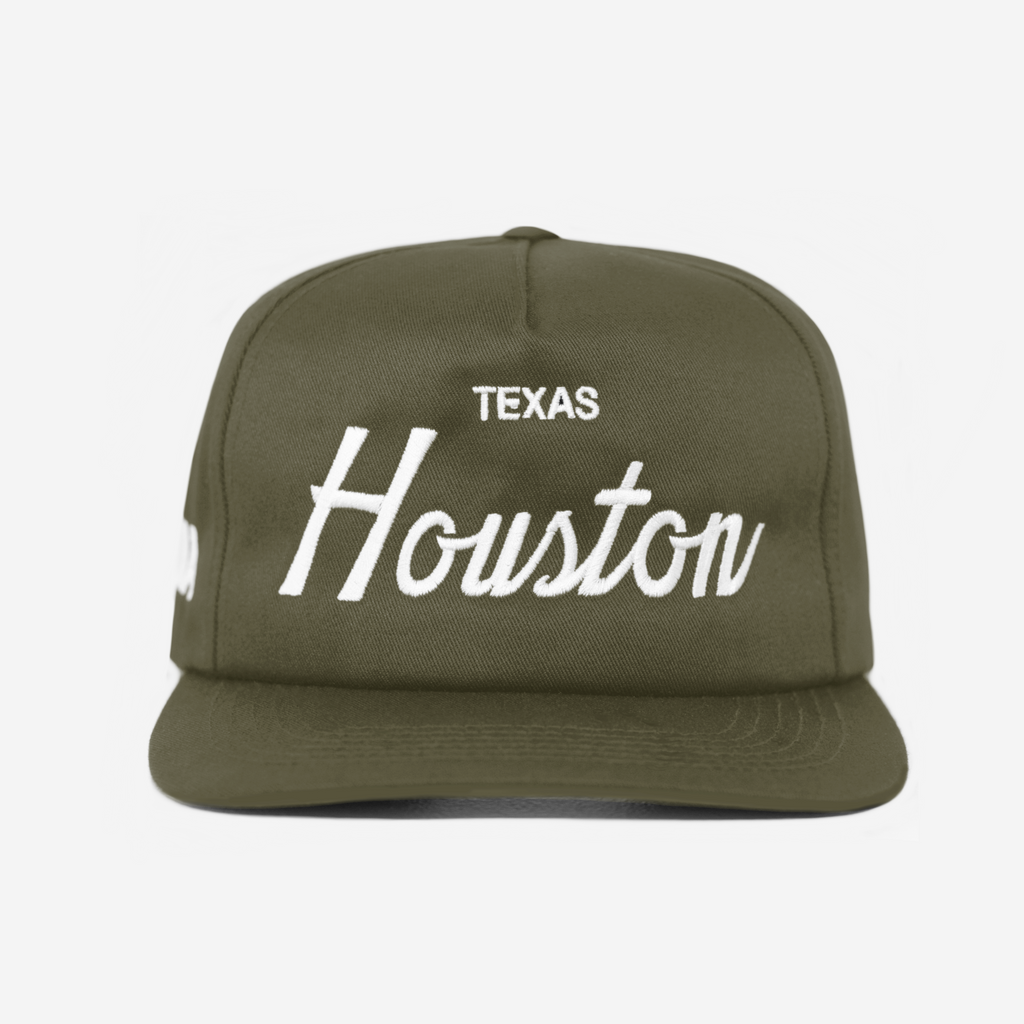 HoUSToN, TEXAS THRoWBACK HAT (ARMY GREEN)