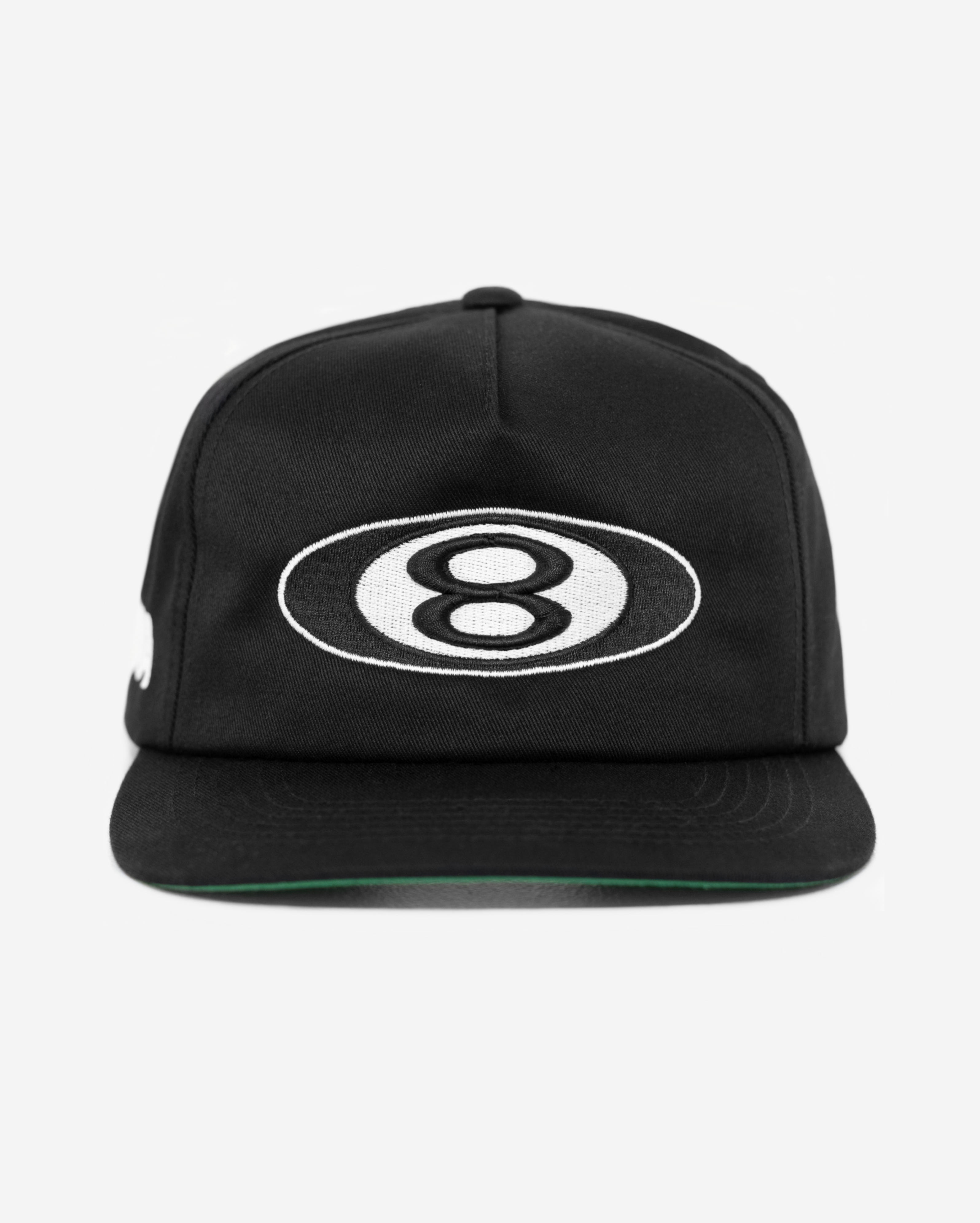 8 BALL HAT (GREEN BRIM)