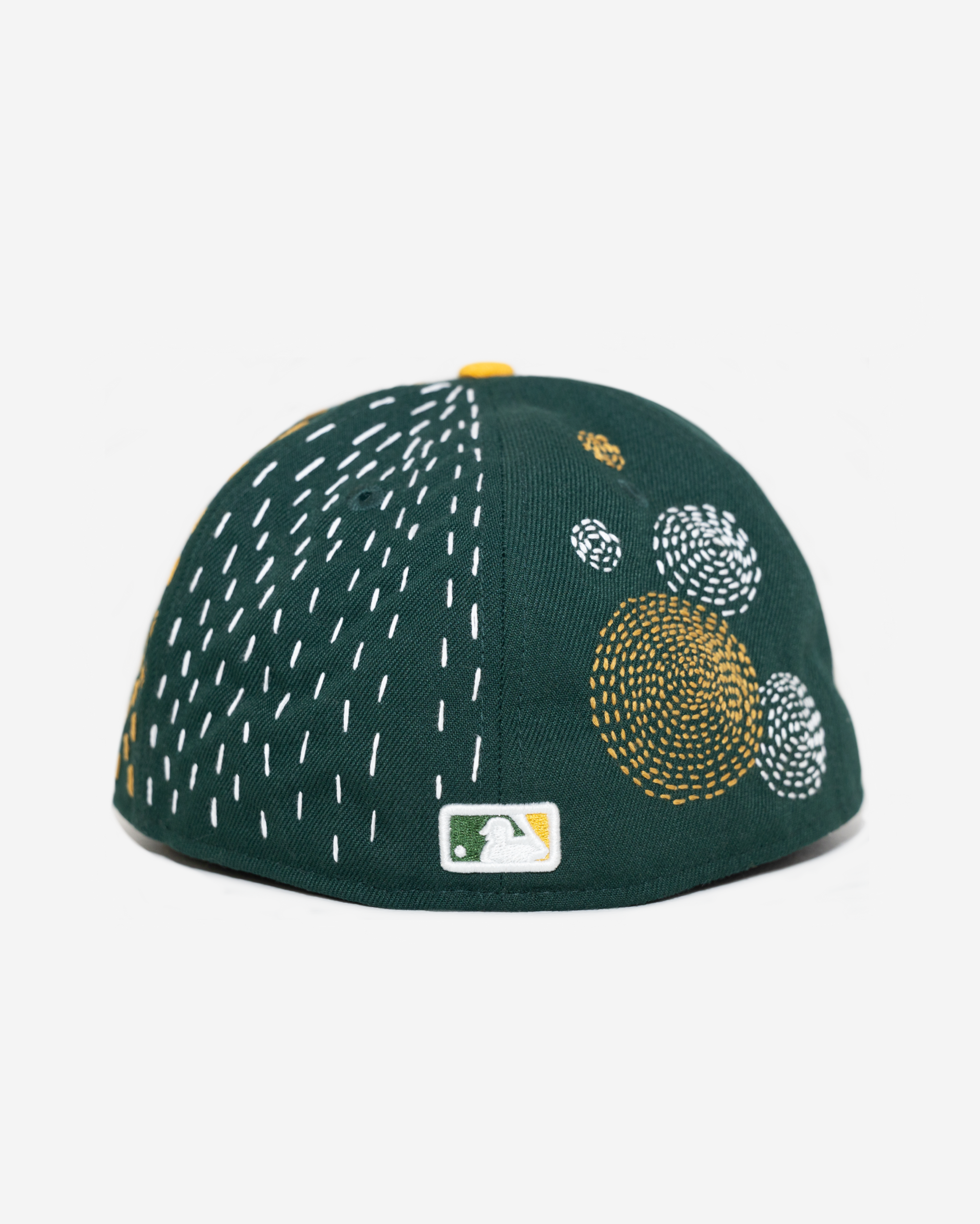 oAKLAND A'S SASHIKo FITTED HAT (GREEN/GoLD)