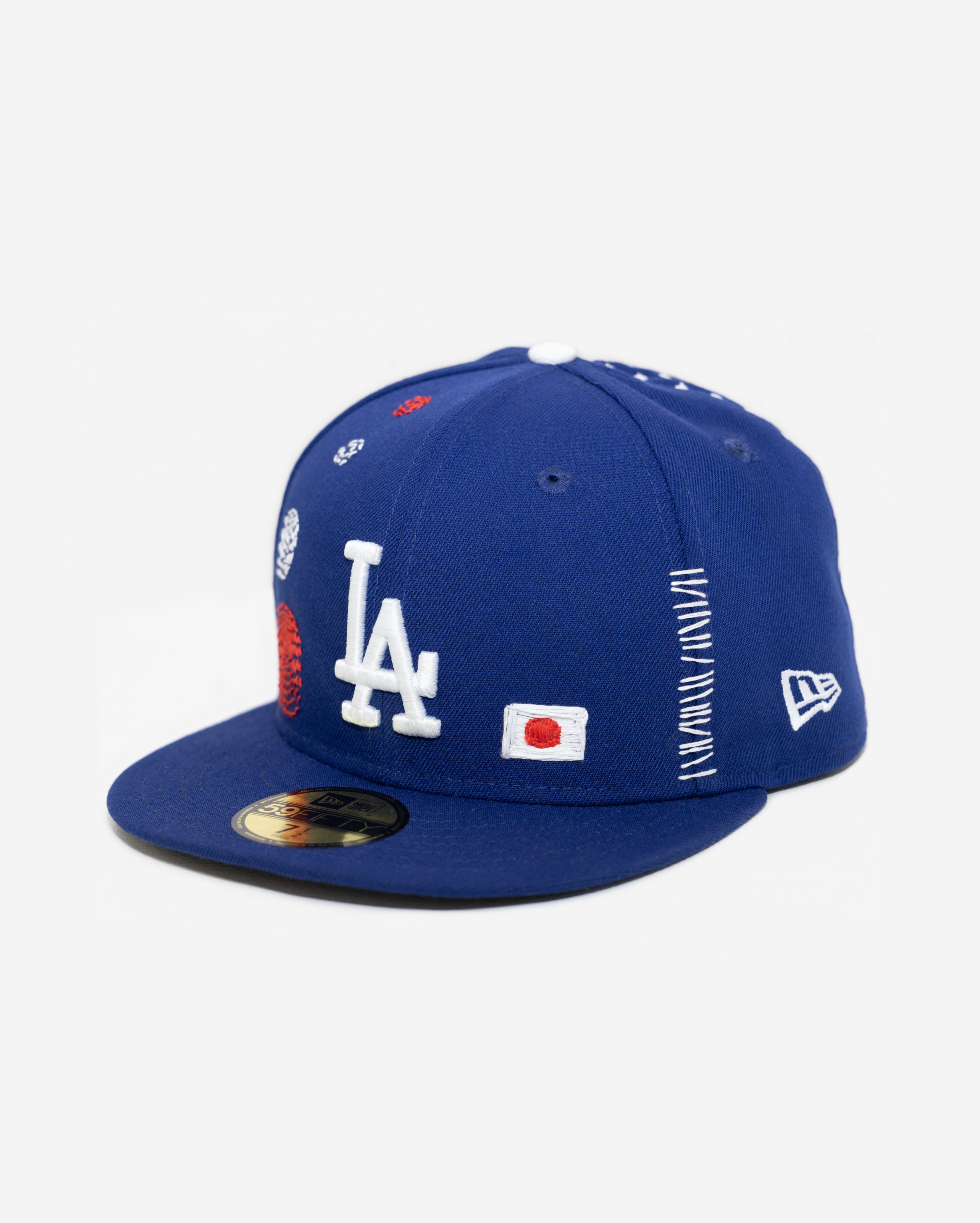 LoS ANGELES DoDGERS SASHIKo FITTED HAT (BLUE)