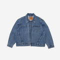 LEVIS VINTAGE ZIP FRONT DENIM TRUCKER JACKET