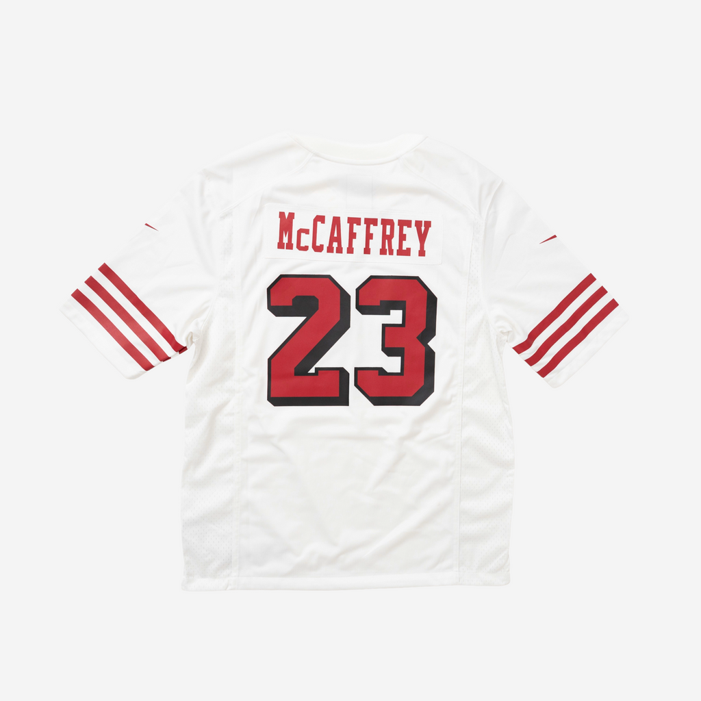 SAN FRANCISCO 49ERS CHRISTIAN MCCAFFREY JERSEY (WHITE)