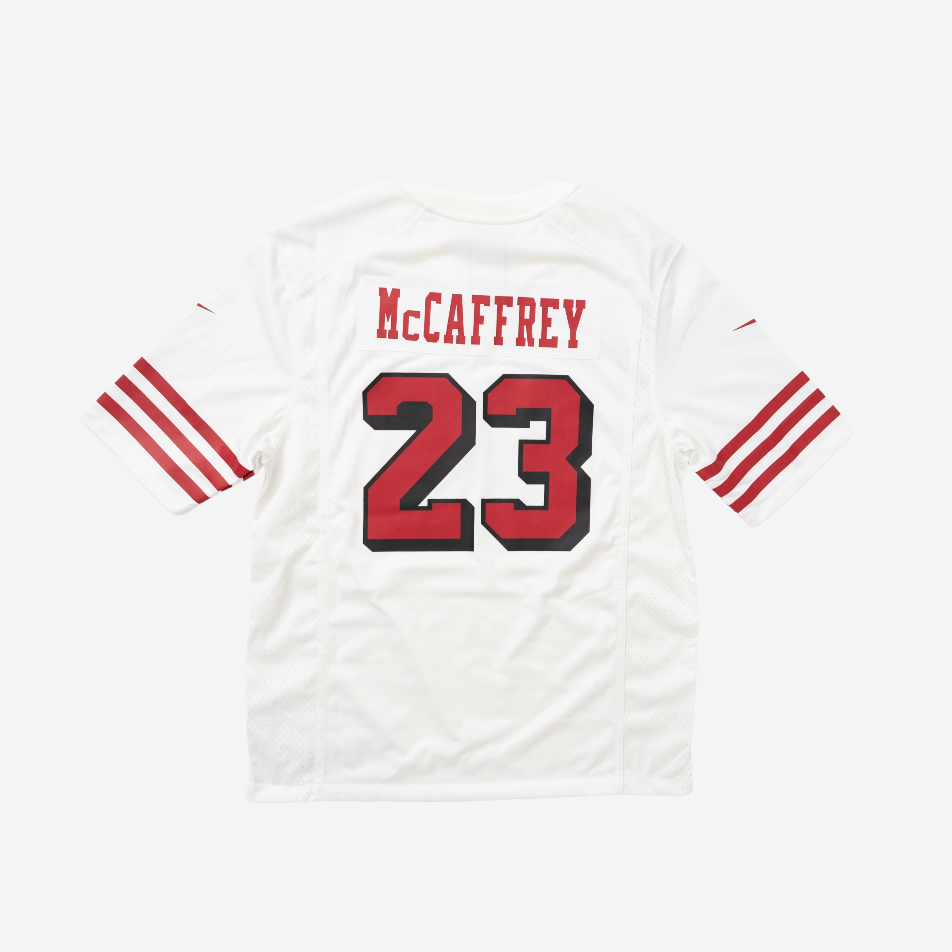 SAN FRANCISCO 49ERS CHRISTIAN MCCAFFREY JERSEY (WHITE)