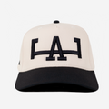 LA HAT CURVED BRIM (CREAM/BLACK)