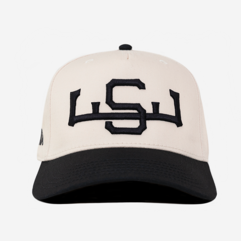 SF HAT CURVED BRIM (CREAM/BLACK)