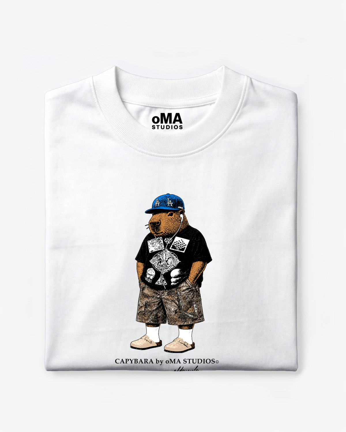 LoS ANGELES CAPYBARA T-SHIRT (WHITE)