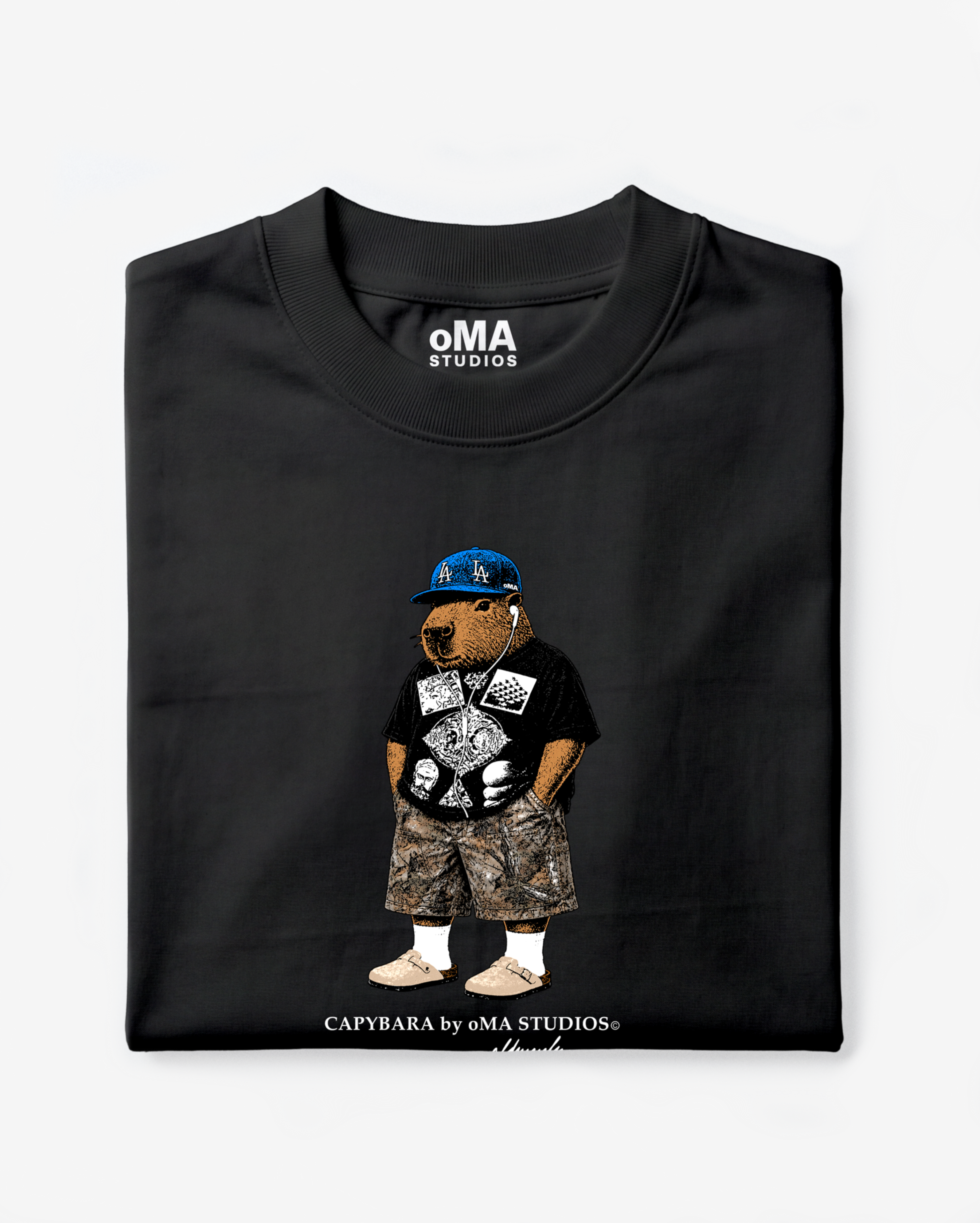 LoS ANGELES CAPYBARA T-SHIRT (BLACK)