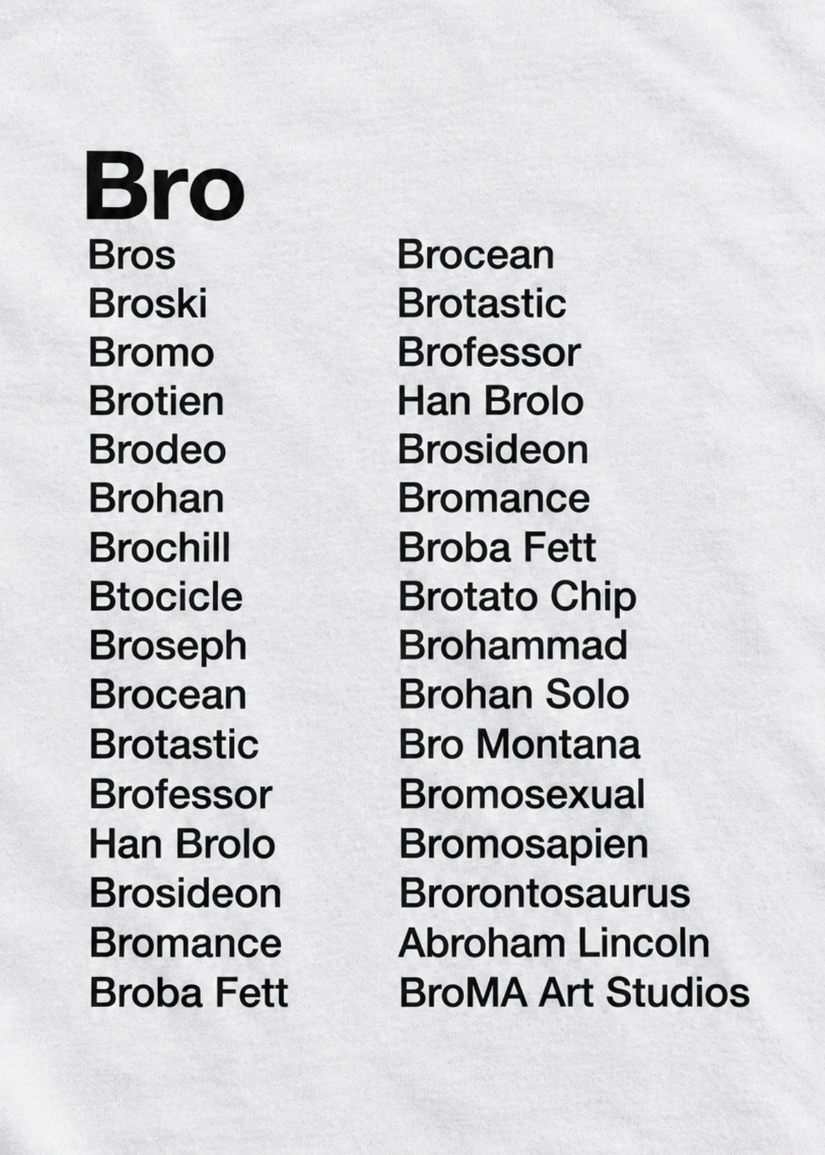 BRo T-SHIRT (WHITE)
