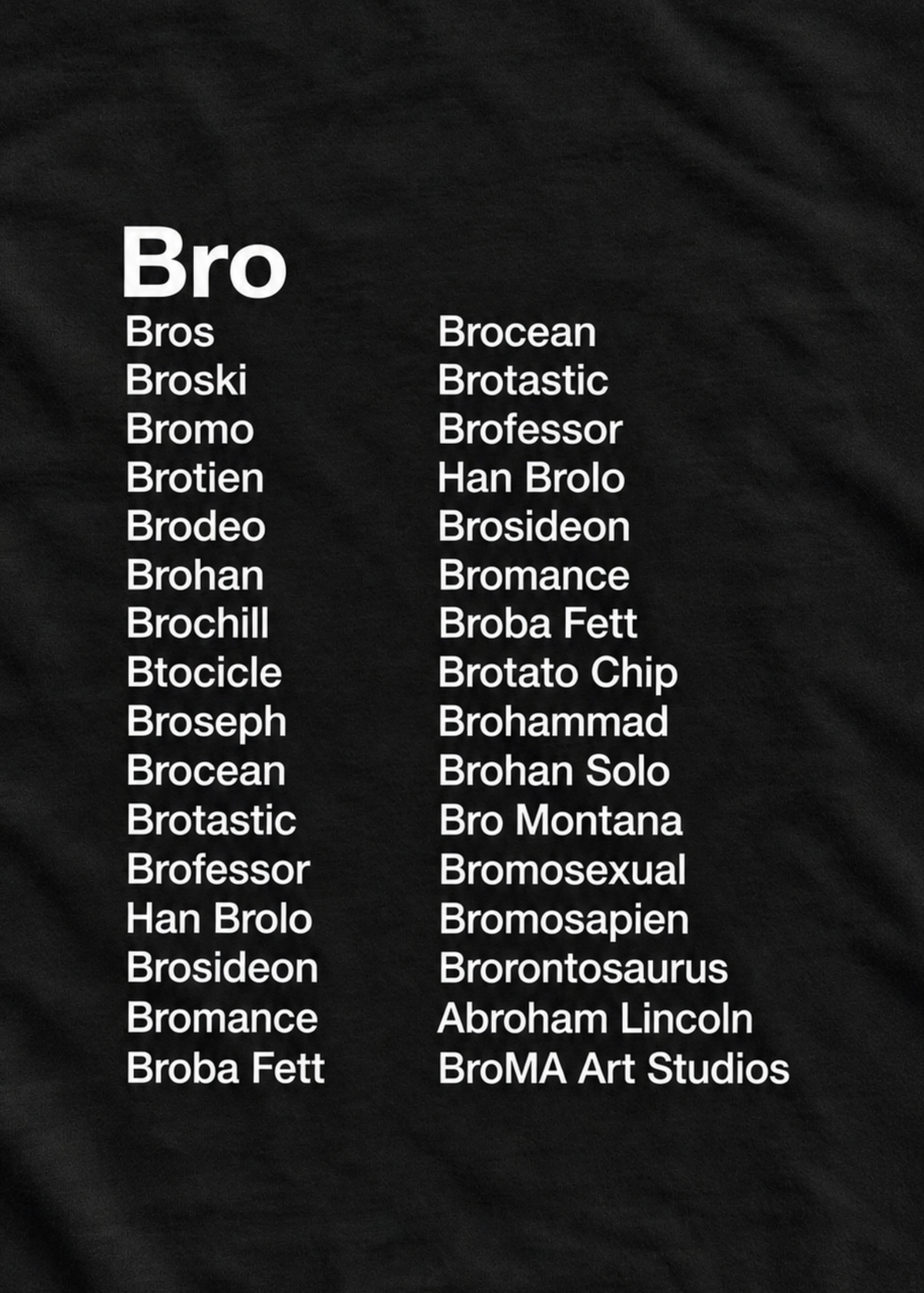BRo T-SHIRT (BLACK)