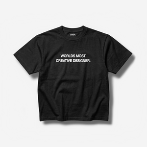 WORLDS MOST CREATIVE DESIGNER SHIRT (BLACK)