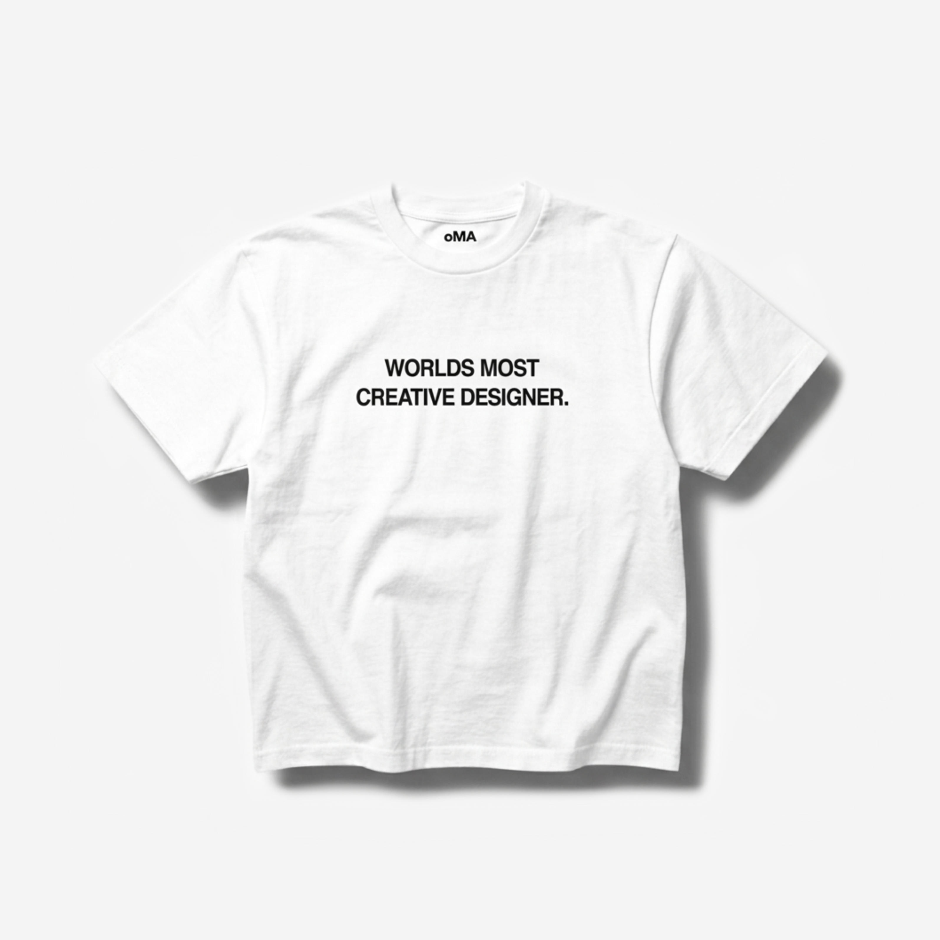 WORLDS MOST CREATIVE DESIGNER SHIRT (WHITE)