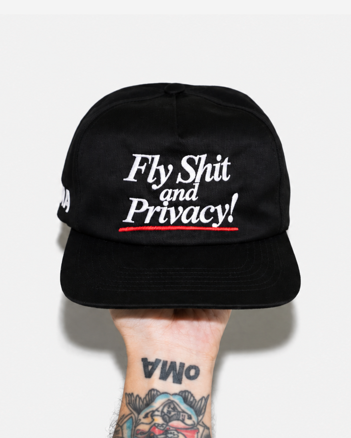 FLY SHIT AND PRIVACY HAT (GREEN BRIM)