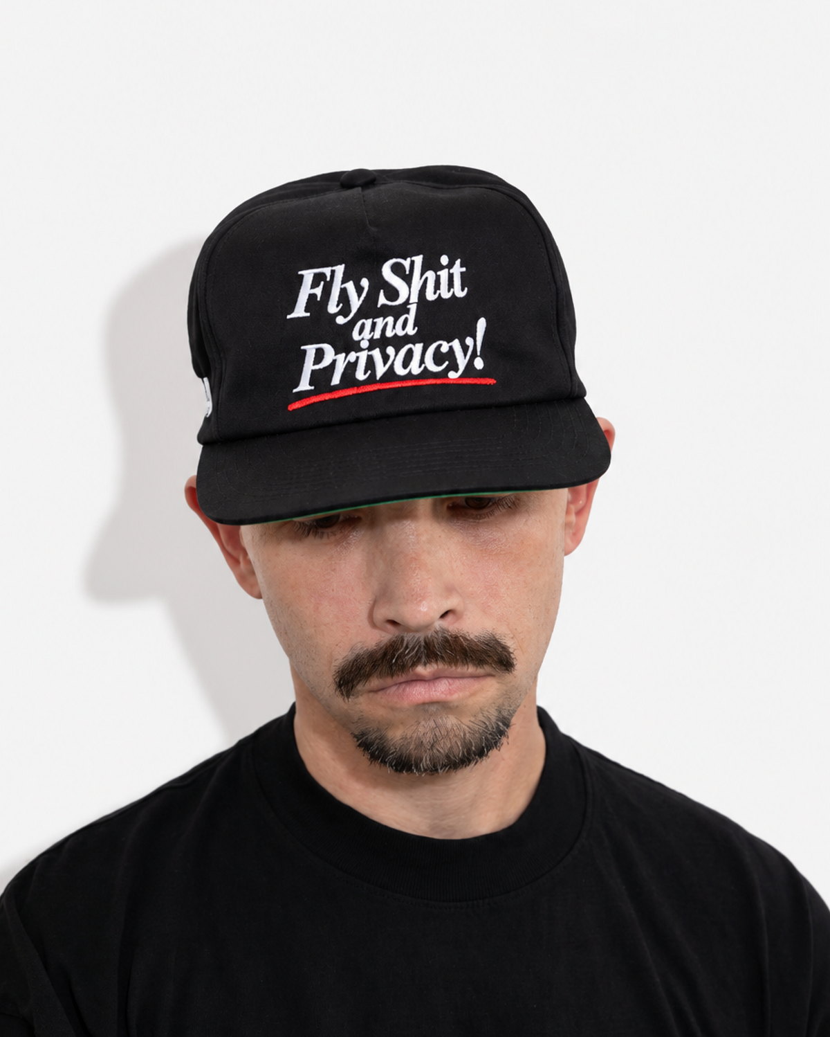 FLY SHIT AND PRIVACY HAT (GREEN BRIM)