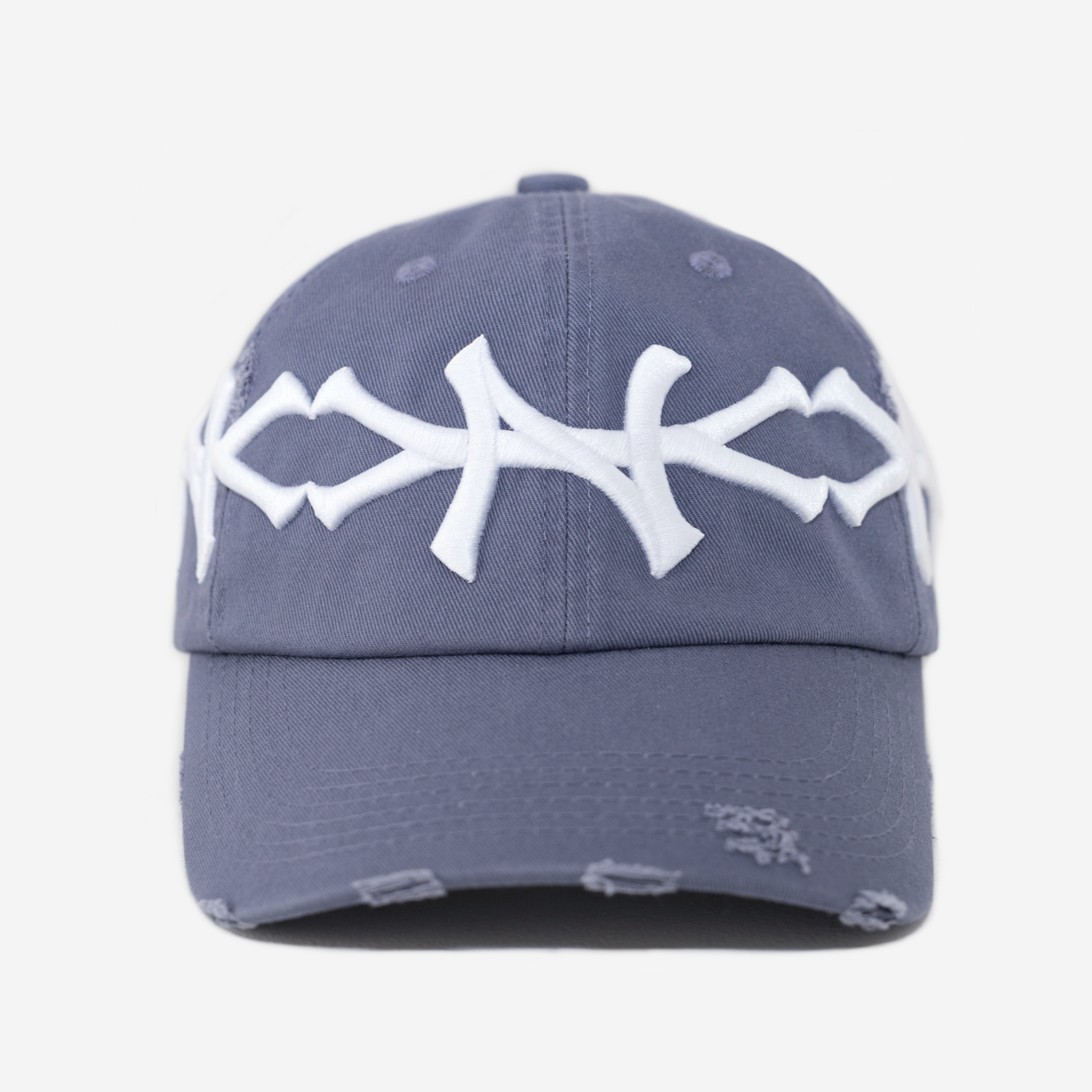 NEW YoRK CROWN DISTRESSED HAT (VINTAGE BLUE)