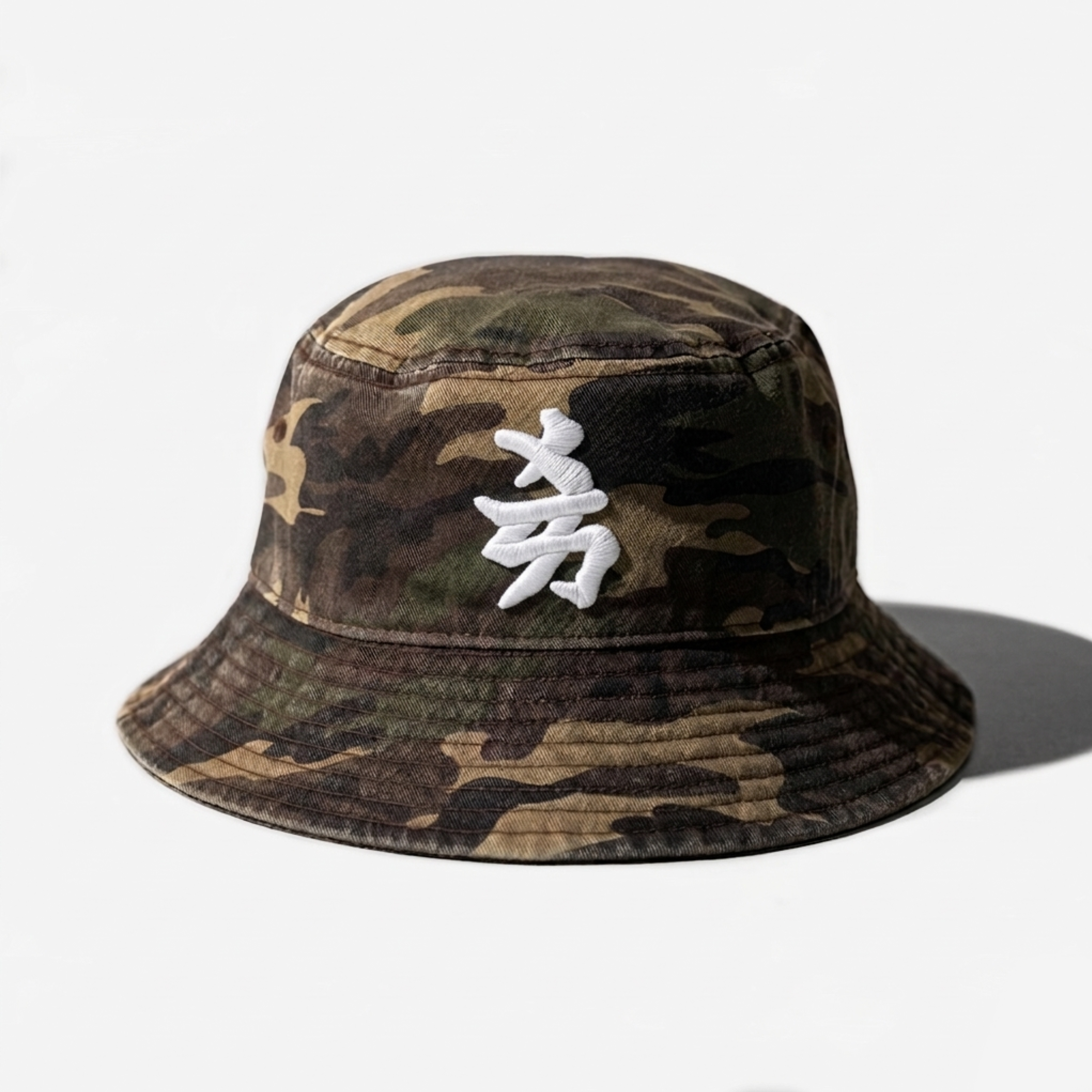 NEW YoRK JAPAN KANJI BUCKET HAT (VINTAGE ARMY CAMo)