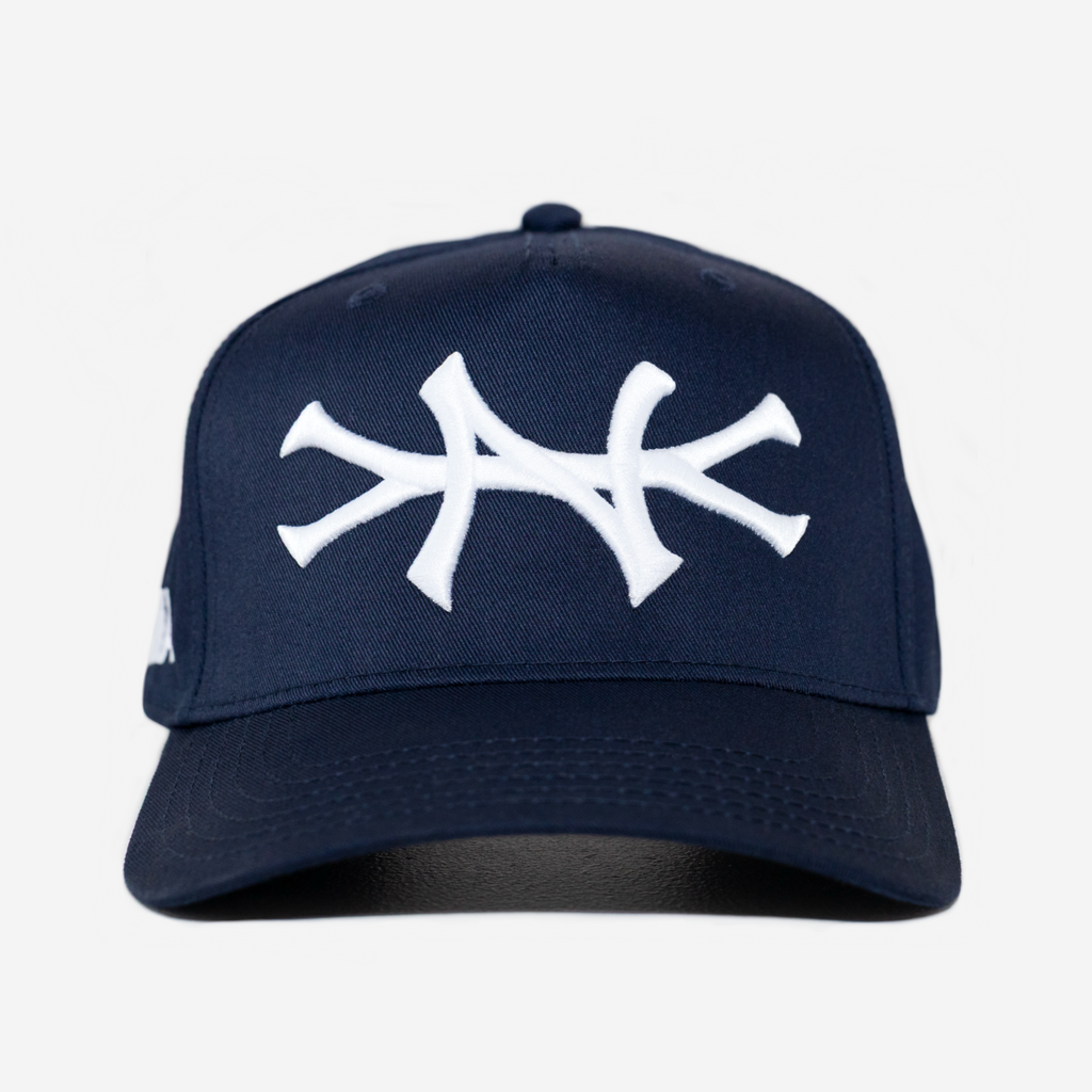 NY HAT CURVED BRIM (NAVY)