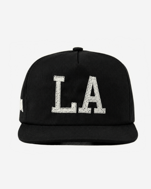 LA CHAIN STITCH HAT (BLACK/CREAM)