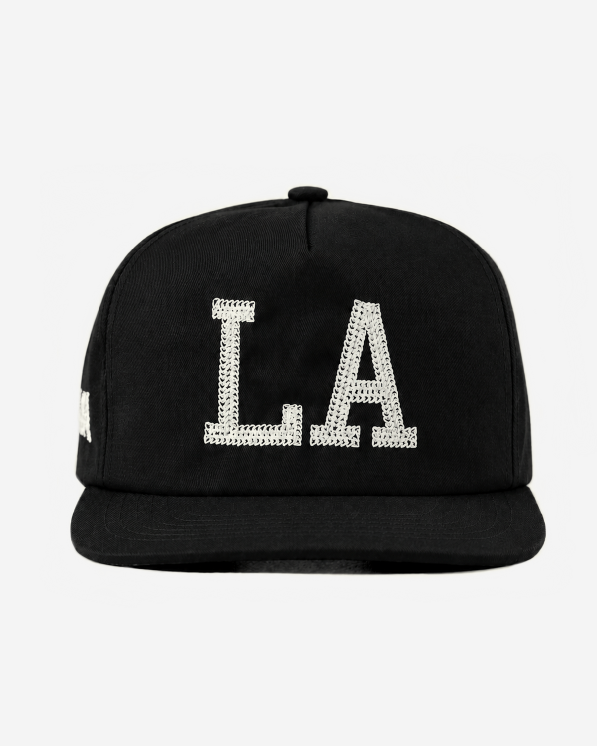 LA CHAIN STITCH HAT (BLACK/CREAM)