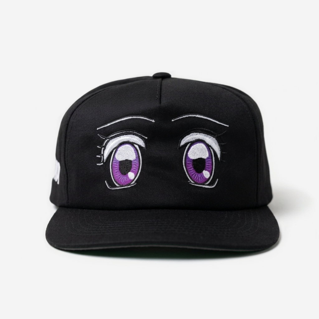 GooD ANIME EYES HAT (BLACK UNDER BRIM)