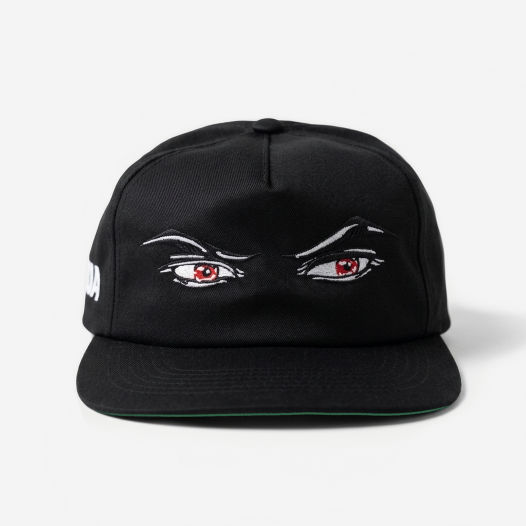 BAD ANIME EYES HAT (GREEN BRIM)
