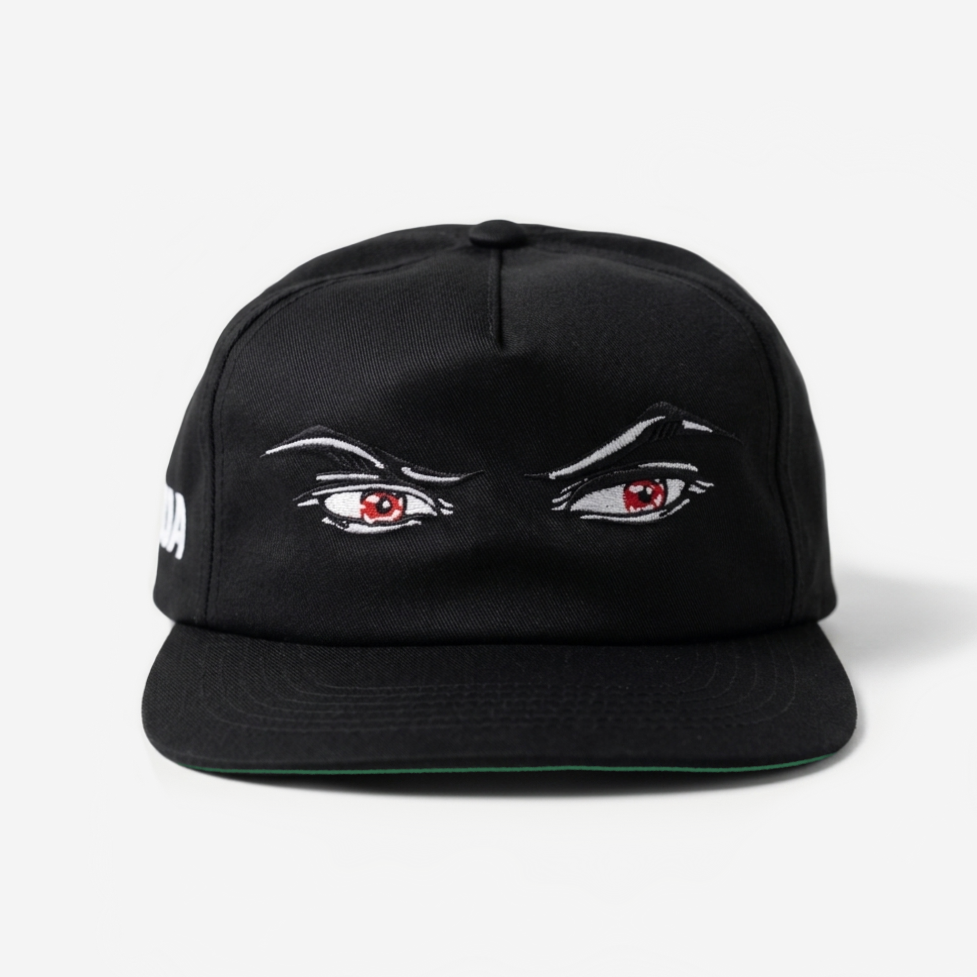 BAD ANIME EYES HAT (GREEN BRIM)