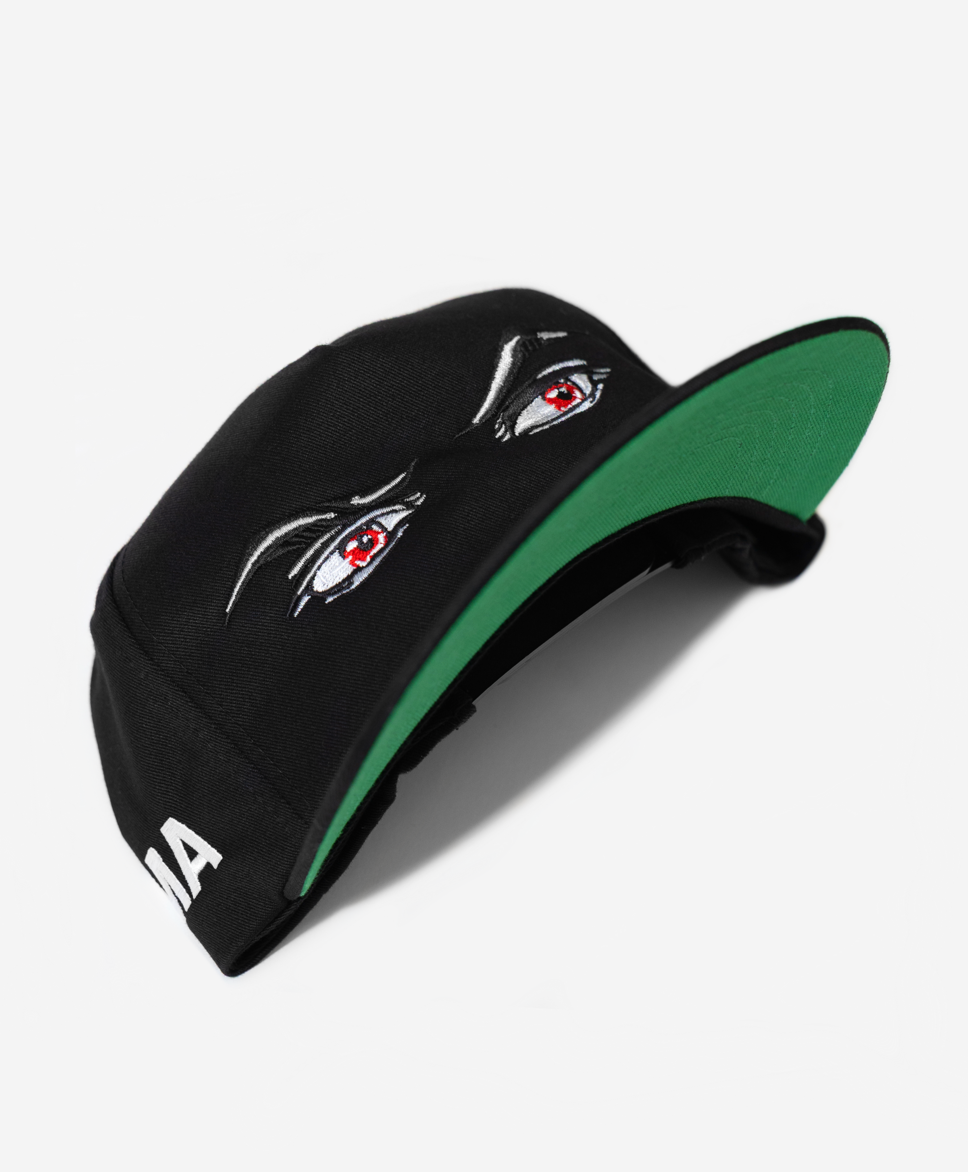 BAD ANIME EYES HAT (GREEN BRIM)