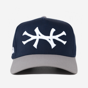 NY HAT CURVED BRIM (NAVY/GREY)