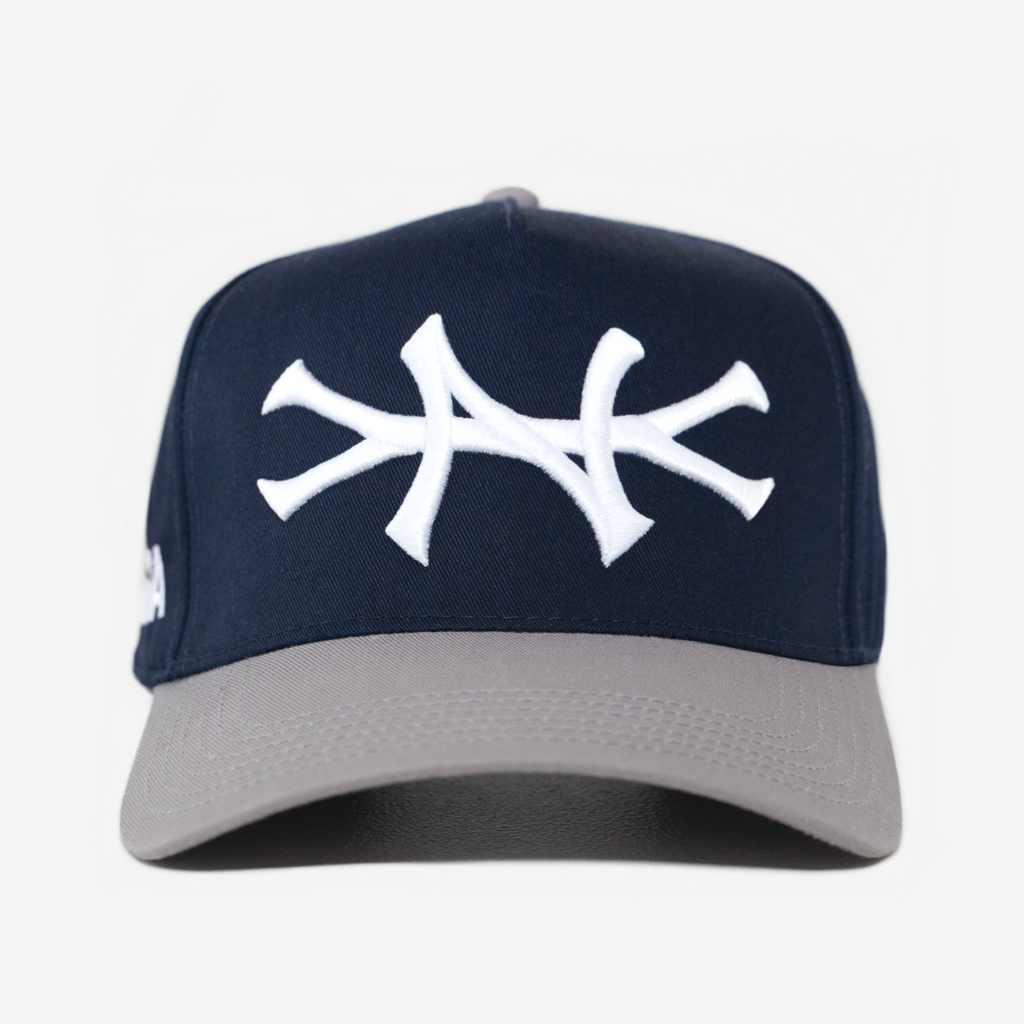 NY HAT CURVED BRIM (NAVY/GREY)