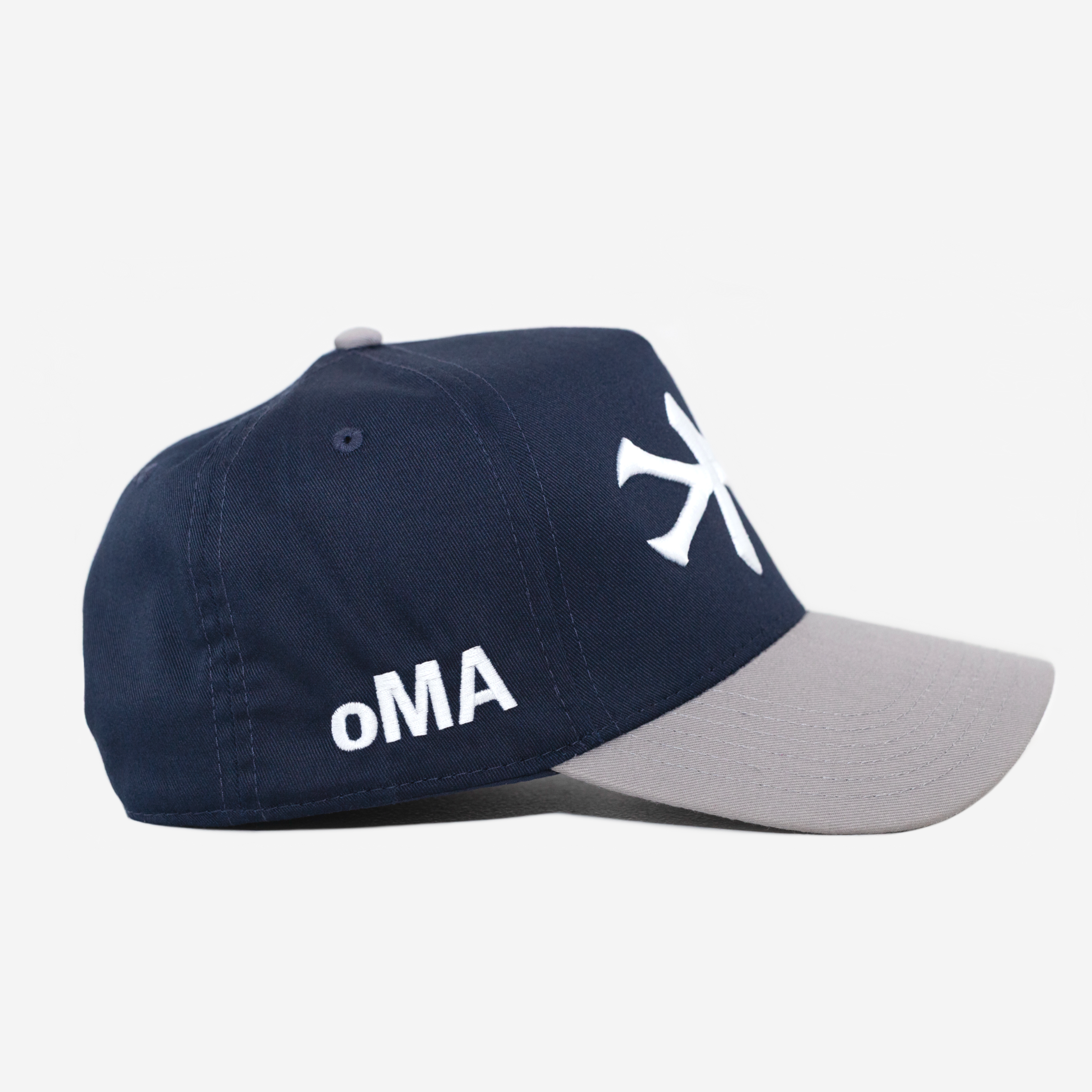 NY HAT CURVED BRIM (NAVY/GREY)