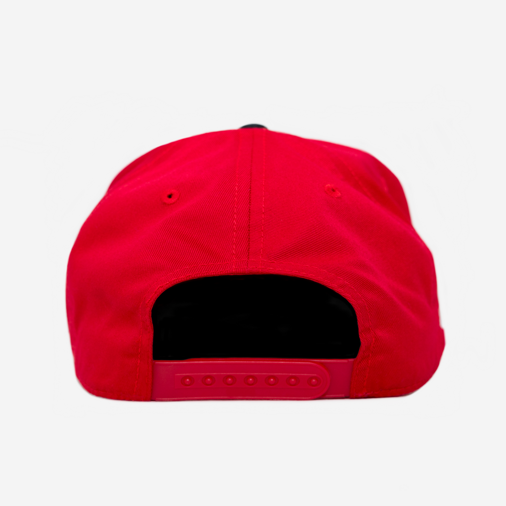 LA HAT CURVED BRIM (RED/BLACK)