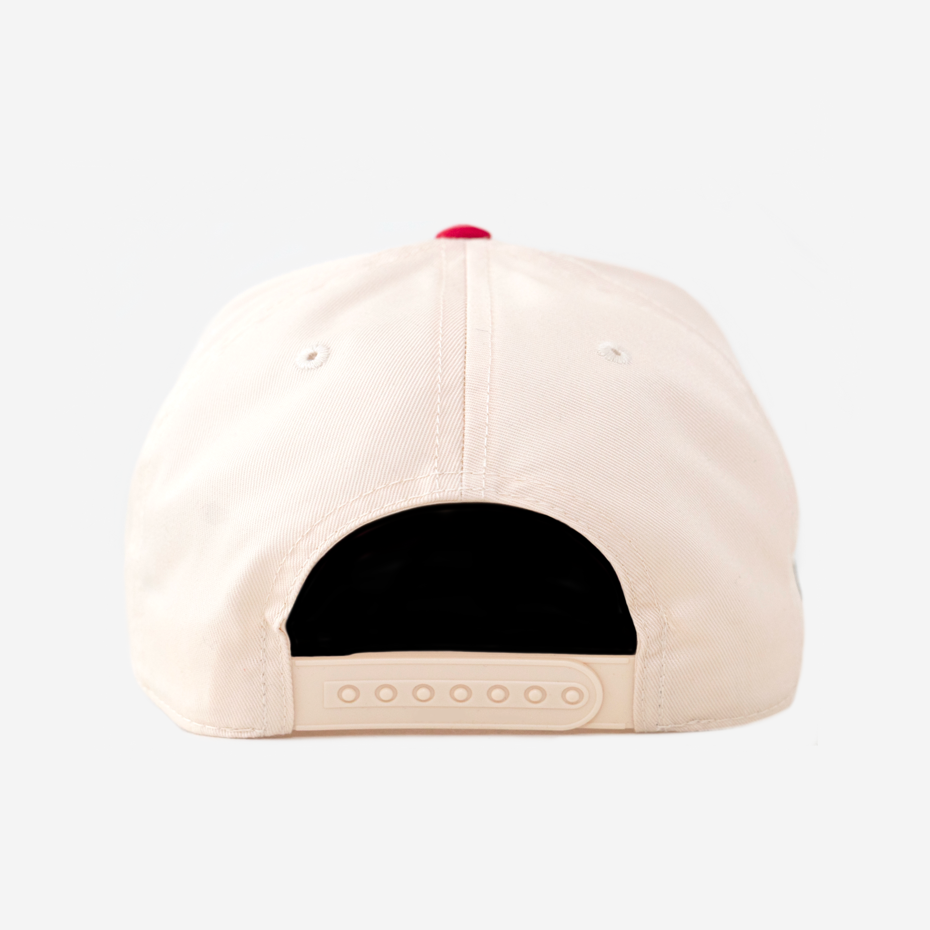 NY HAT CURVED BRIM (CREAM/RED)