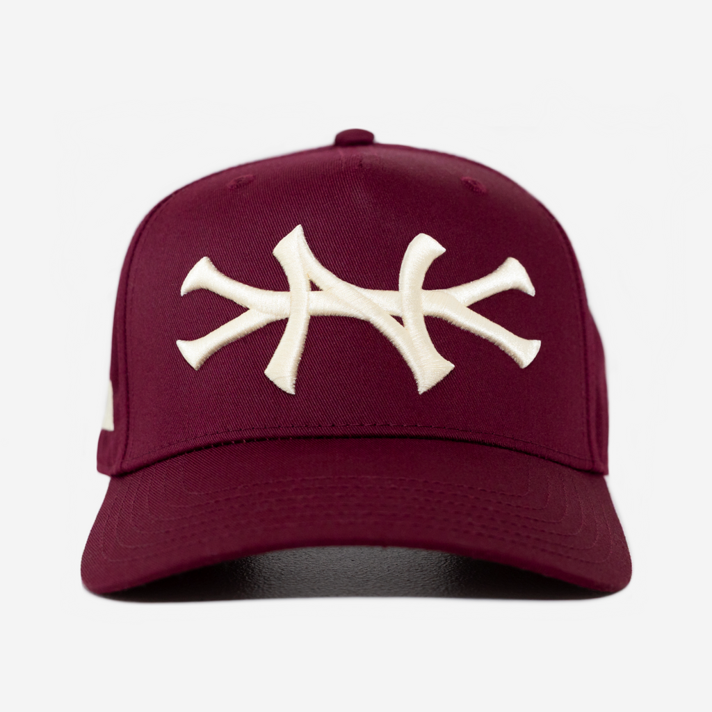 NY HAT CURVED BRIM (BURGUNDY)