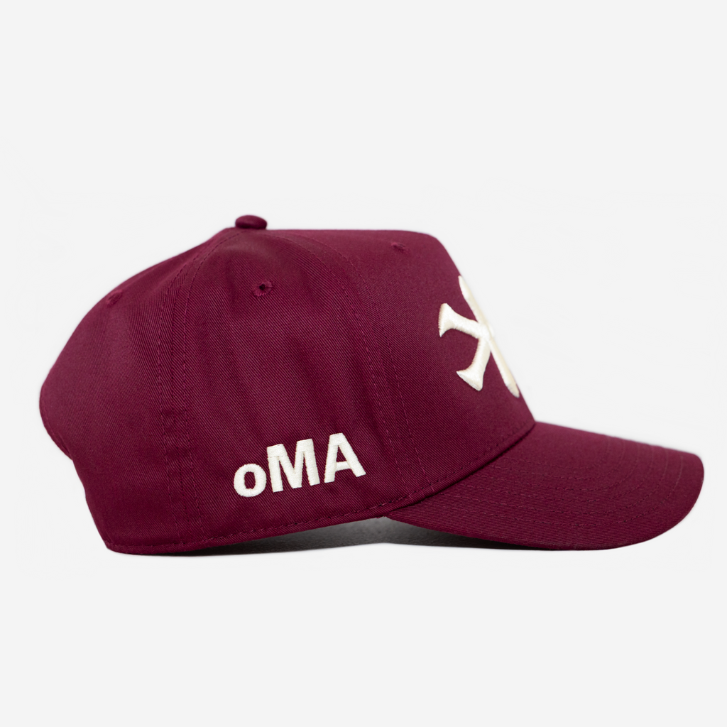 NY HAT CURVED BRIM (BURGUNDY)