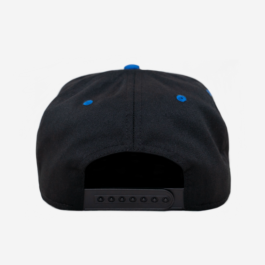 LA HAT CURVED BRIM (BLACK/BLUE)