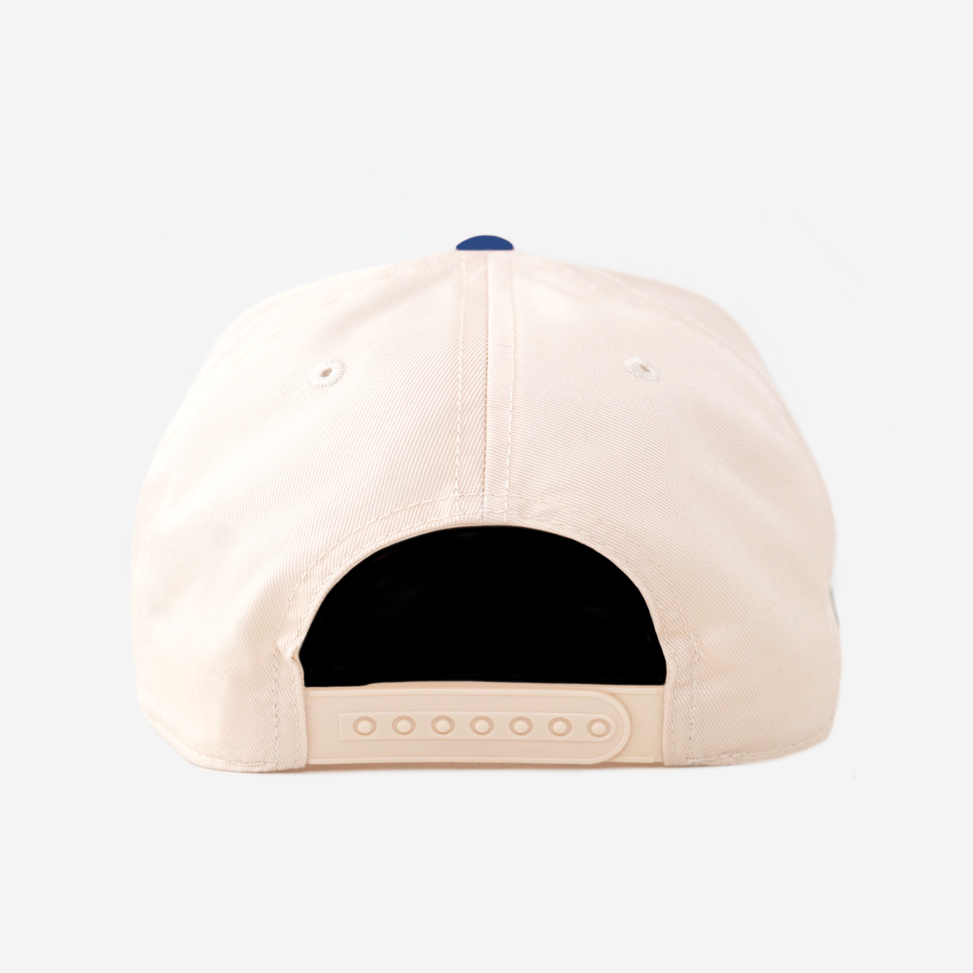 LA HAT CURVED BRIM (CREAM/BLUE)