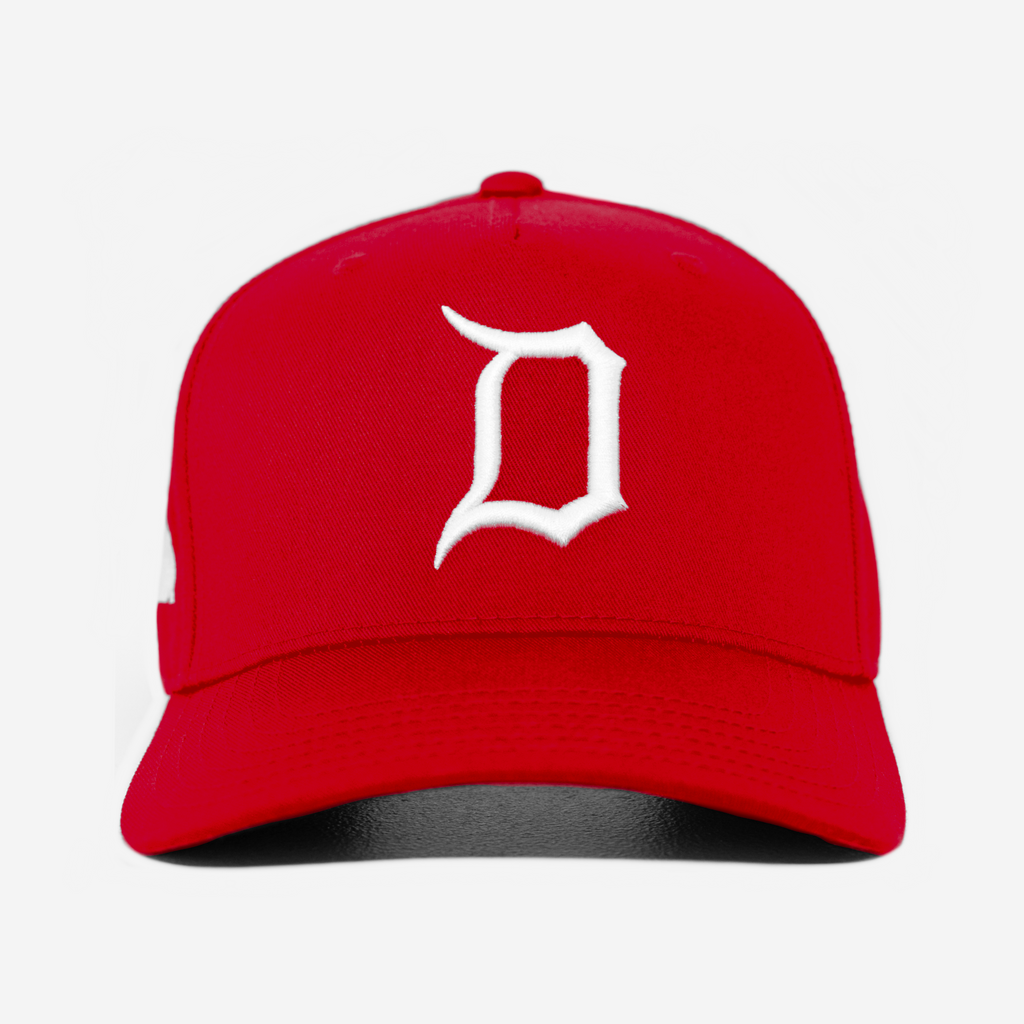 DETROIT HAT CURVED BRIM (RED)