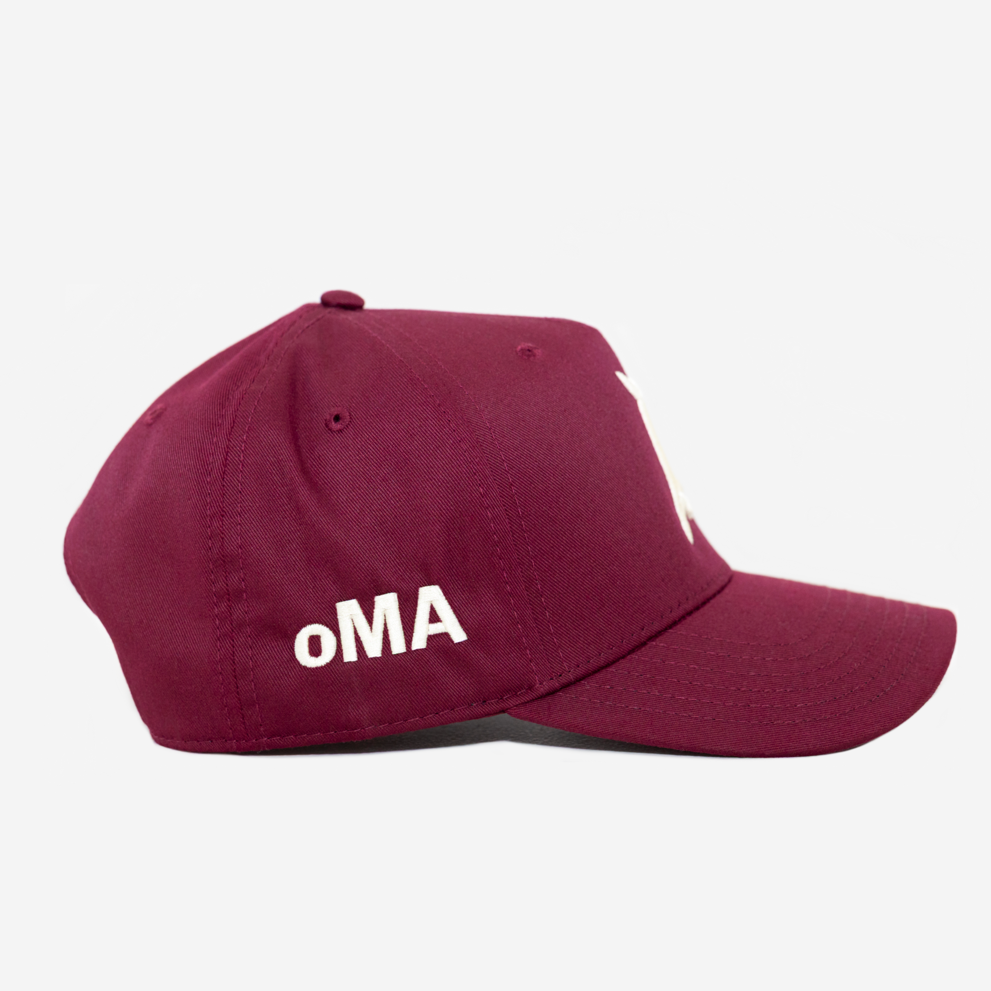 帽子 oMA STUDIOS DETROIT CURVED BRIM HAT DETROIT HAT CURVED BRIM (BURGUNDY) – oMA Studios