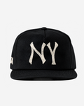 NY CHAIN STITCH HAT (BLACK/CREAM)