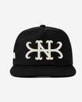 QUEENS CHAIN STITCH HAT (BLACK/CREAM)