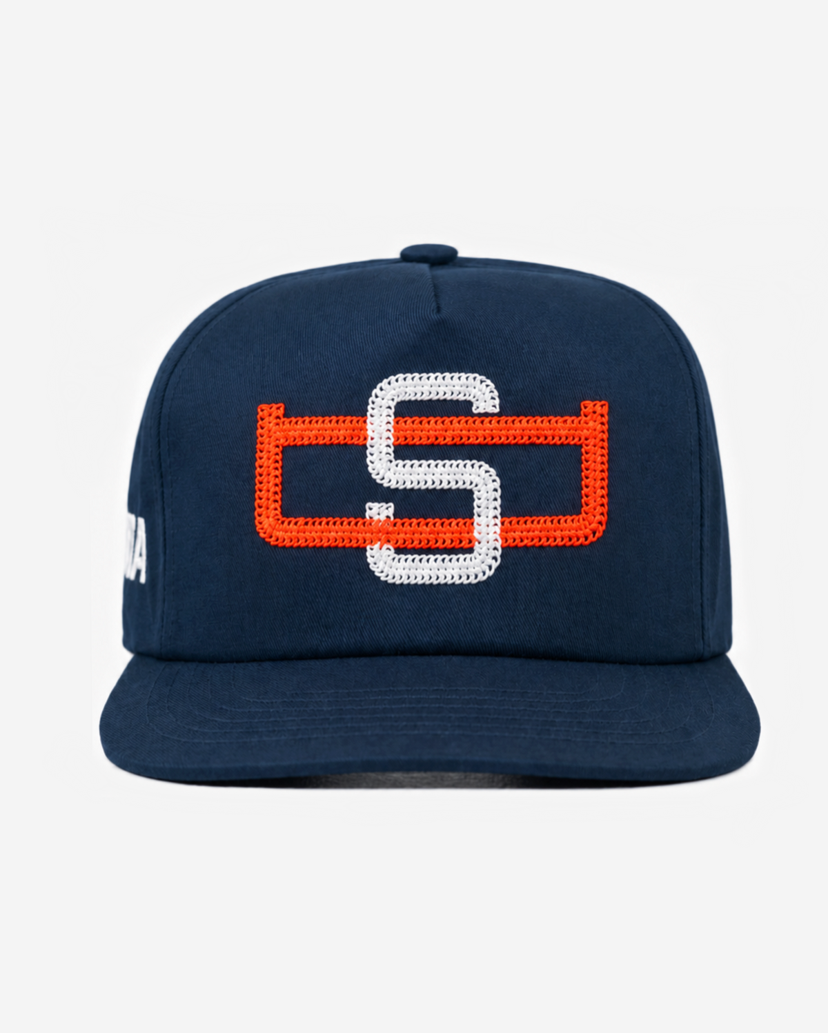 SAN DIEGo CHAIN STITCH HAT (NAVY/oRANGE)