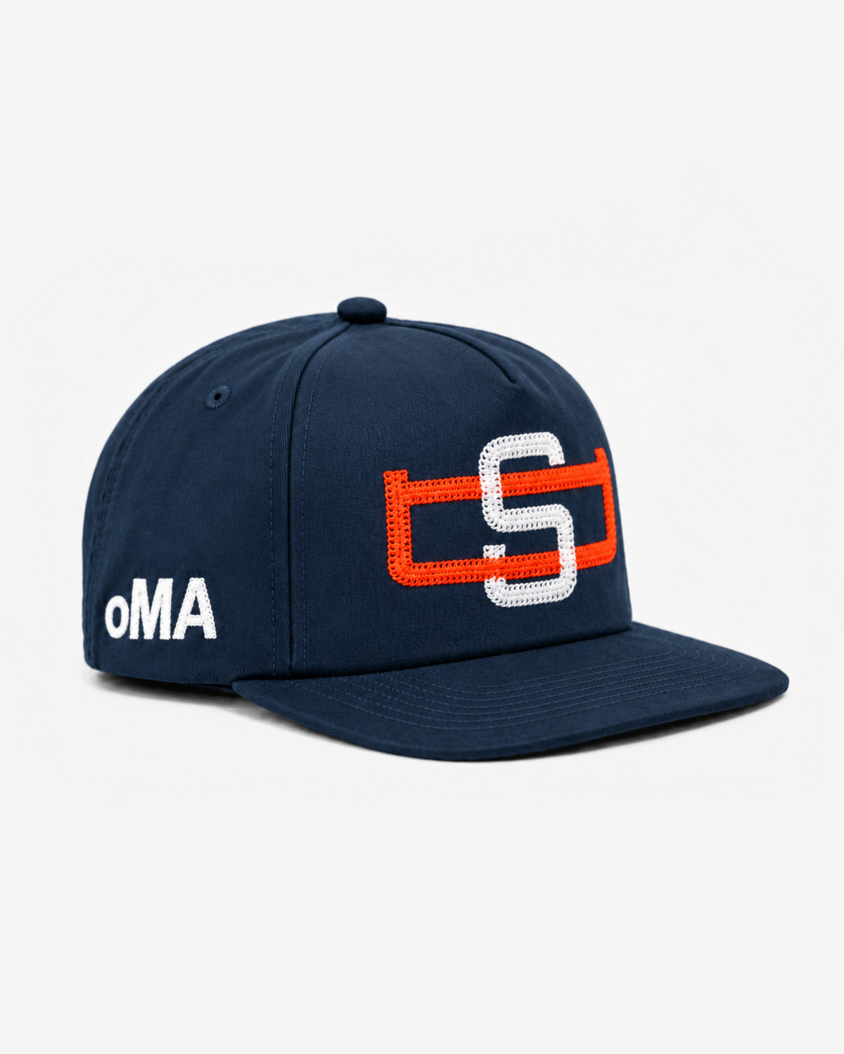 SAN DIEGo CHAIN STITCH HAT (NAVY/oRANGE)