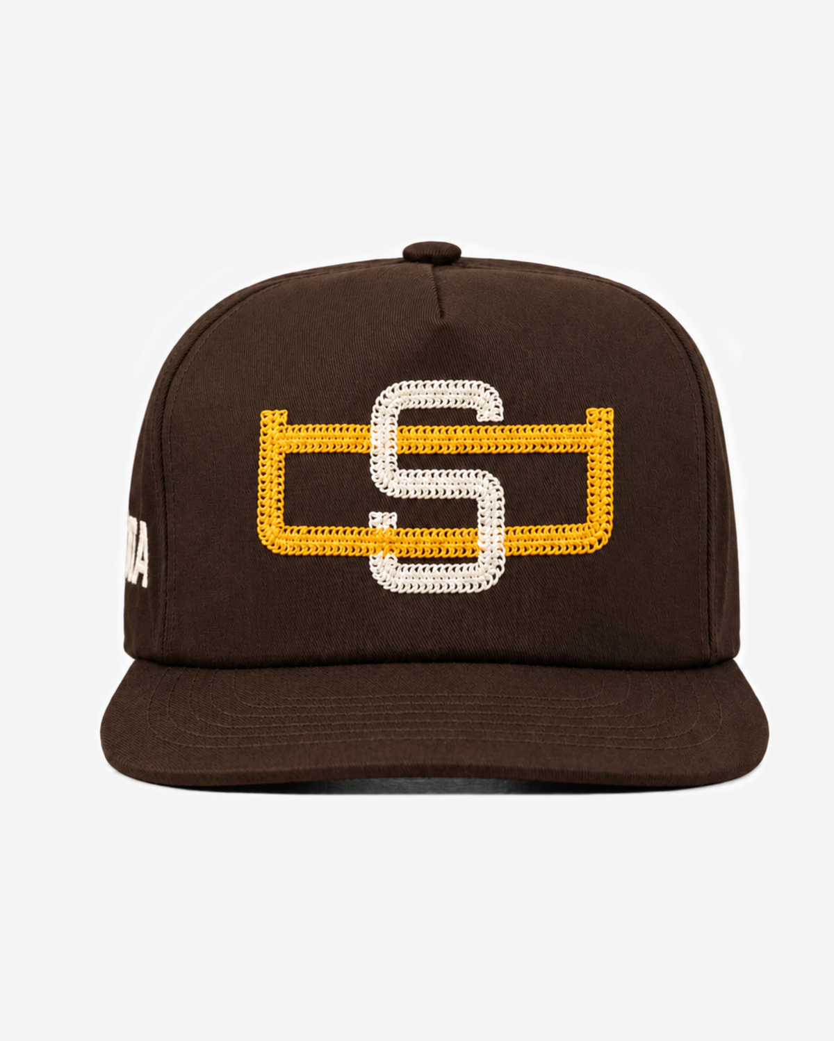 SAN DIEGo CHAIN STITCH HAT (BRoWN/YELLoW)
